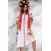 Embroidered boho dress "Flora" White